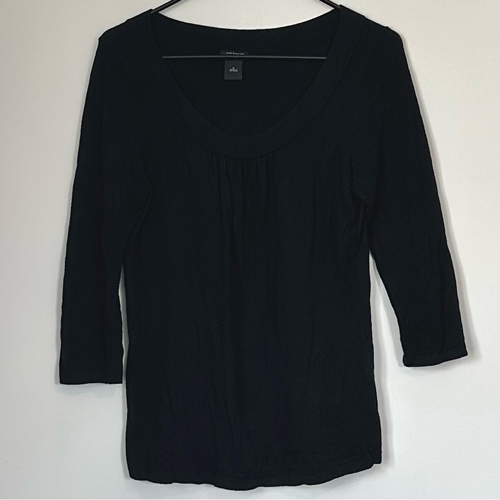 Ann Taylor Classic Black Top - Size: Medium